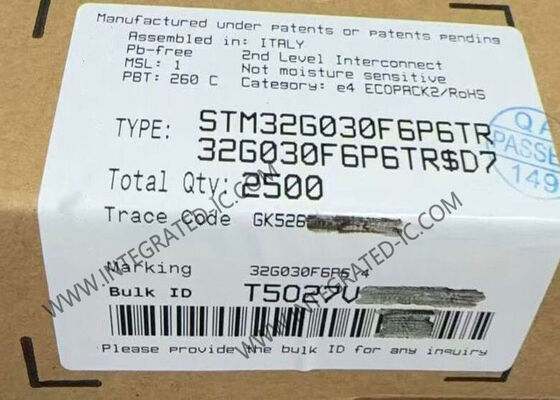 STM32G030F6P6TR Μικροελεγκτής MCU Single Core 32KB Flash Embedded MCU TSSOP20