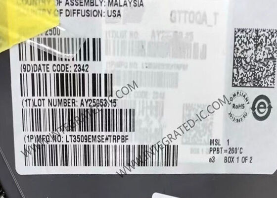LT3509EMSE Ολοκληρωμένο Κύκλωμα Διπλός Ρυθμιστής Βήμα-Προς-Τα-Κάτω 36V 700mA MSOP-16