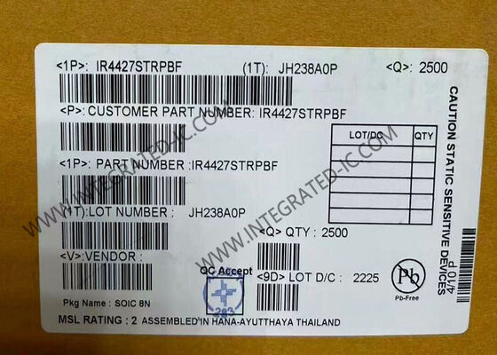 IR4427STRPBF Τσιπ ολοκληρωμένου κυκλώματος 25V διπλής χαμηλής πλευρικής πύλης IC SOIC-8