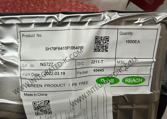 SH79F6488P/064PR Μικροελεγκτής MCU Βελτιωμένος Μικροελεγκτής 8051 LQFP-64 8-Bit MCU