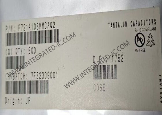 F721A108MMCAQ2 1000 μF 10V Ηλεκτρολυτικός πυκνωτής τανταλίου χαμηλού προφίλ για συμπαγές σχεδιασμό PCB