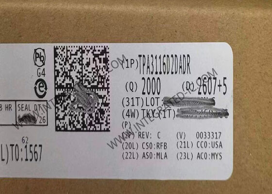 TPA3116D2DADR Τρίκτης IC ενισχυτή ήχου κατηγορίας D με εύρος 4,5V έως 26V και έξοδο 50W x 2 @ 4Ohm με SpeakerGuardTM