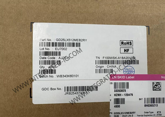 GD25LX512MEB2RY 512Mbit υψηλής ταχύτητας Octal SPI ούτε Flash Memory IC Chip με 1,8V χαμηλής ισχύος TFBGA-24