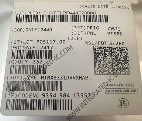 Μικροελεγκτής MCU MIMX9331DVVXMAB Δυνατός διπλός 250MHz ARM Cortex-A55 επεξεργαστές
