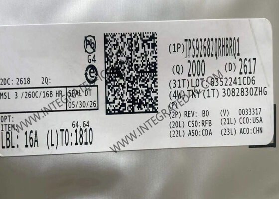 Συμπληρωμένο κύκλωμα TPS92682QRHBRQ1 Διπλό κανάλι 65V 5A LED Driver IC