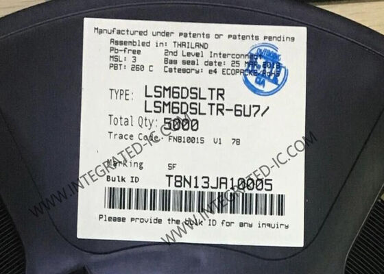 LSM6DSLTR Αισθητήρας IC 6-άξονας IMU με ανάλυση 16 bit, ρεύμα τροφοδοσίας λειτουργίας 650 uA και διεπαφή I2C, SPI