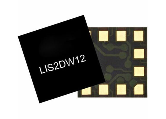 LIS2DW12 المستشعر IC 3-محور مقياس التسارع الخطي مع استهلاك طاقة منخفض للغاية، مقاومة عالية للصدمات، وأنماط تشغيل متعددة