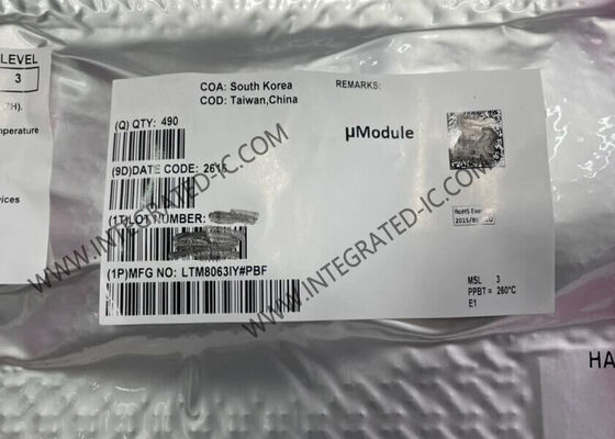 Συμπληρωμένο κύκλωμα chip LTM8063IY 2A μη απομονωμένη μονάδα PoL FBGA28 μονάδα