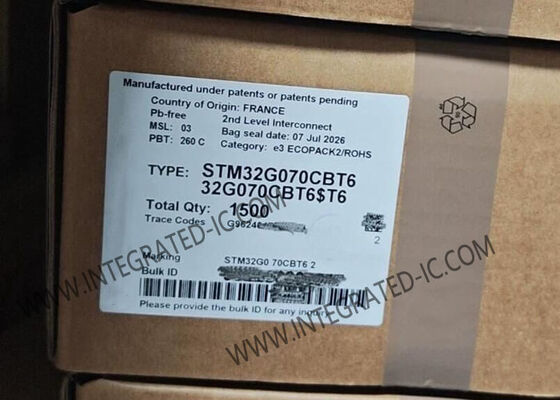 Μικροελεγκτής STM32G070CBT6 MCU 64MHz 32-Bit Μικροελεγκτής IC LQFP-48 Υψηλής Απόδοσης MCU
