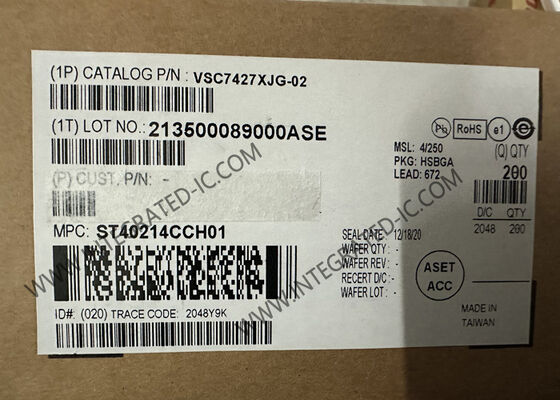 Διασύνδεσμος Ethernet IC VSC7427XJG-02 950mV 26-Port Managed Layer 2 Διασύνδεσμοι Ethernet BGA-672