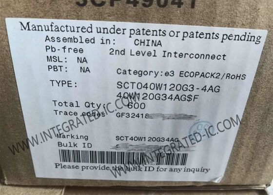 SCT040W120G3-4AG Ενσωματωμένο Τσιπ Τρανζίστορ Ισχύος από Καρβίδιο του Πυριτίου για Αυτοκινητοβιομηχανία