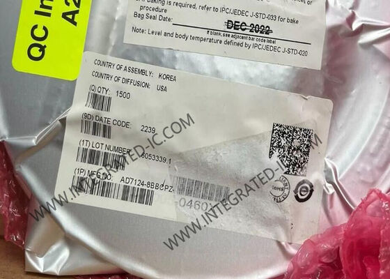 Συμπληρωμένο κύκλωμα AD7124-8BBCPZ 8-Channel Sigma-Delta ADC με PGA και αναφορά