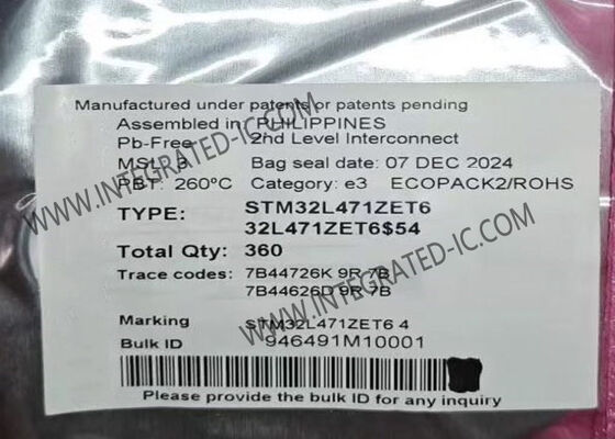 Μικροελεγκτής STM32L471ZET6 MCU 80MHz 32-Bit ARM Cortex-M4 Εξαιρετικά χαμηλής κατανάλωσης LQFP-144