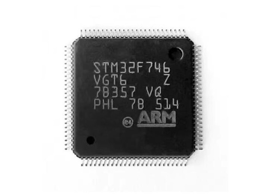 Ενιαίο τσιπ μικροελεγκτών μικροελεγκτών MCU 100LQFP 216MHz πυρήνων STM32F746VGT6