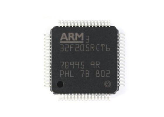 Μικροελεγκτές ΒΡΑΧΙΌΝΩΝ τσιπ STM32F205RCT6 ολοκληρωμένων κυκλωμάτων - τριανταδυάμπιτη συνδετικότητα 256kB μ3 φλοιών ΒΡΑΧΙΌΝΩΝ MCU