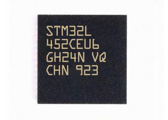 Τριανταδυάμπιτη ΛΆΜΨΗ τσιπ 512KB μικροελεγκτών μικροελεγκτών MCU STM32L452CEU6 48UFQFN