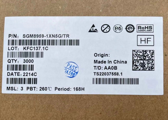 1.8V ενιαίος λειτουργικός ενισχυτής μηδέν-κλίσης υψηλής ακρίβειας SGM8959-1XN5G χαμηλού θορύβου