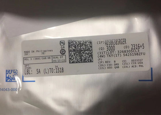 8-Κανάλι ADS8638SRGER 12-Bit SAR Αναλογικός σε Ψηφιακός Μετατροπέας 24-VQFN IC Chips