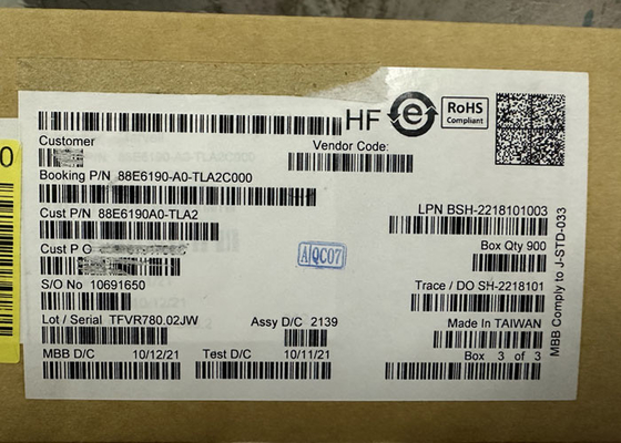 Διασύνδεση Ethernet IC 88E6190-A0-TLA2C000 11 θύρα Διασύνδεση Ethernet IC BGA πακέτο