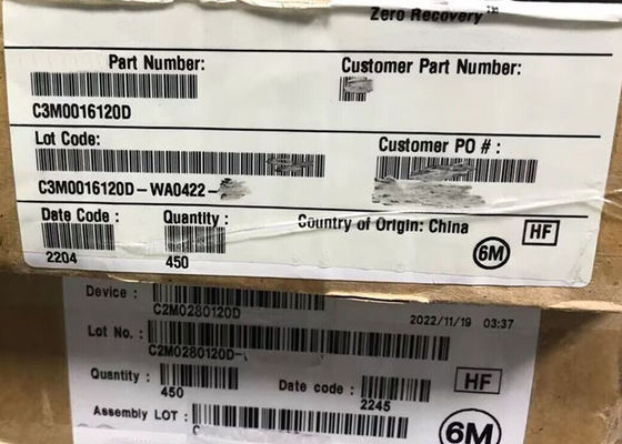 Συμπληρωμένο κύκλωμα Τσιπ C3M0016120D 1200V 115A SiC Δύναμη MOSFET Τρανζίστορα TO-247-3