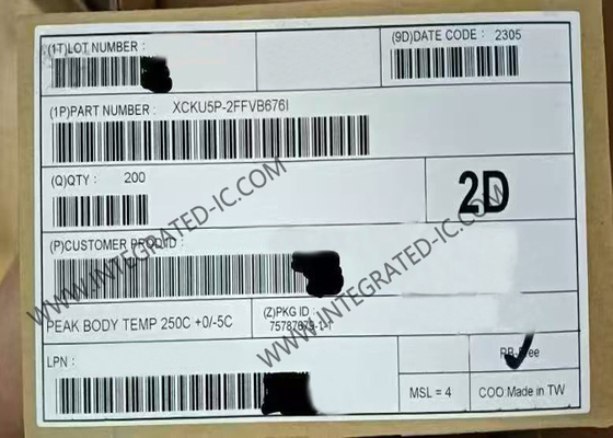 Χώρος Προγραμματισμένη Πύλη XCKU5P-2FFVB676I FPGA Προγραμματισμένη Λογική IC FBGA-676
