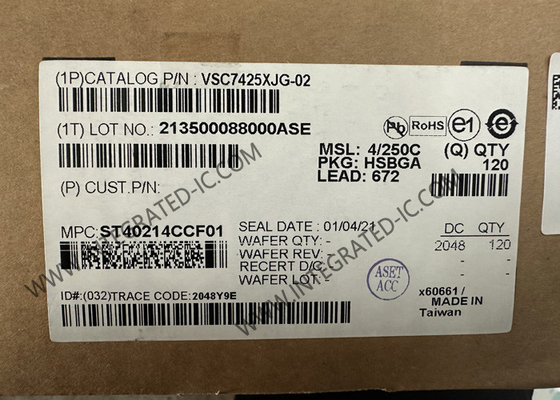 Επικοινωνιακό διακόπτη Ethernet VSC7425XJG-02 10 Διαχειριζόμενο από θύρα στρώμα 2-Επικοινωνιακό διακόπτη Ethernet BGA-672