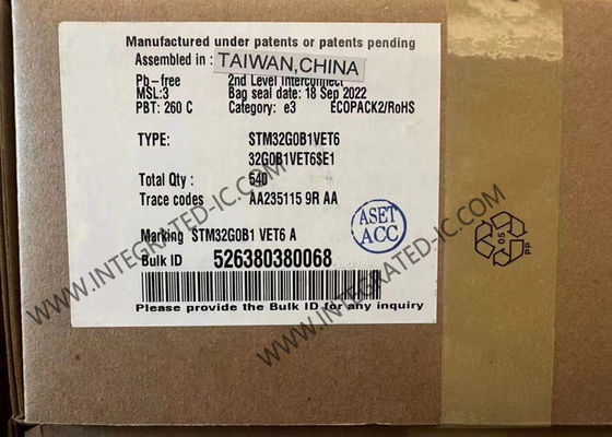 Επικρατόντες 32-LQFP μικροελεγκτές 64MHz ολοκληρωμένου κυκλώματος STM32G0B1VET6 μικροελεγκτών ΒΡΑΧΙΟΝΩΝ
