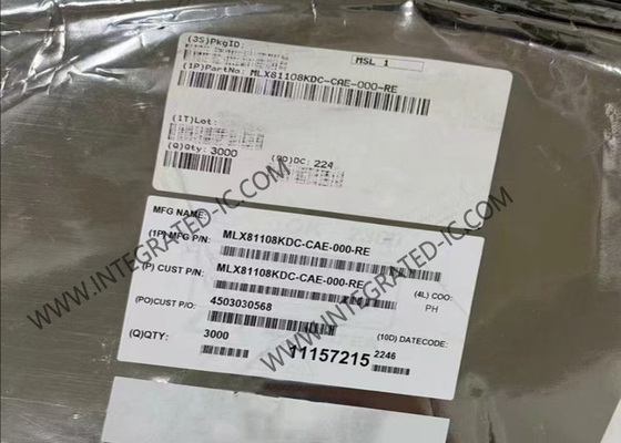 MLX81108KDC-CAE-000-RE Τσιπ ολοκληρωμένου κυκλώματος με ενιαίο κανάλι LIN RGB Slave ambient light controller