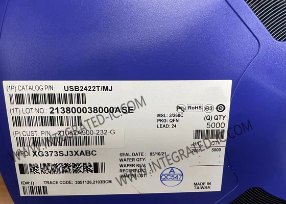 USB2422T/MJ Integrated Circuit Chip 2-Port USB 2.0 Υψηλής Ταχύτητας Hub Ελεγκτής QFN-24