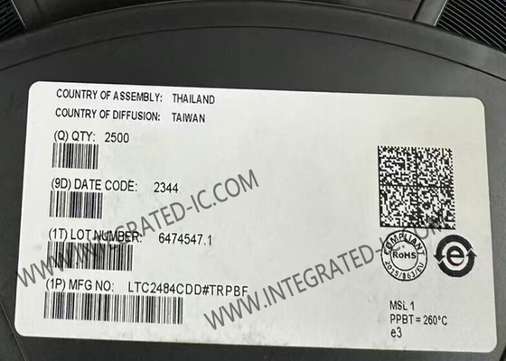 LTC2484CDD Τσιπ ολοκληρωμένου κυκλώματος 24-Bit ΔΣ ADC με εύκολη κίνηση εισόδου ρεύματος ακύρωσης DFN-10