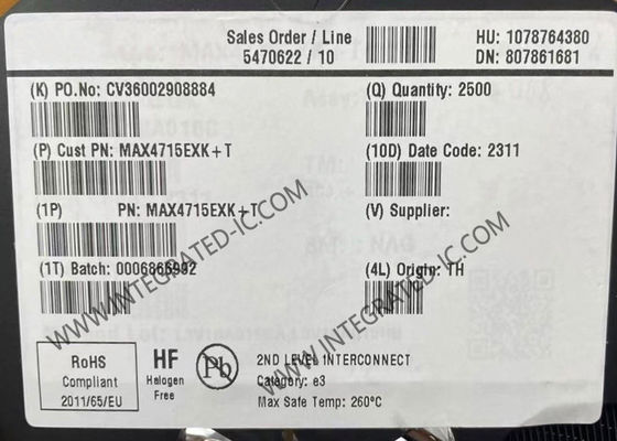 MAX4715EXK Τσιπ ολοκληρωμένου κυκλώματος 400mOhm Μία τροφοδοσία SPST αναλογικοί διακόπτες SC70-5