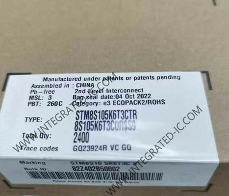 STM8S105K6T3CTR Μικροελεγκτής MCU 16MHz Mainstream Access Line 8-bit MCU