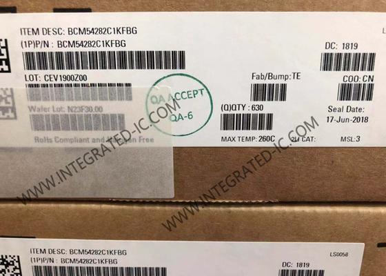 BCM54282C1KFBG Ethernet IC Οκταδική θύρα Gigabit Ethernet Transceiver με QSGMII διεπαφή