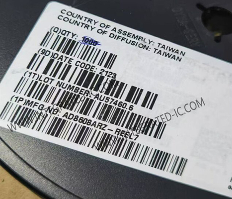AD8608ARZ Συμπληρωμένο κύκλωμα Chip χαμηλού θορύβου CMOS ακρίβεια τεταρτηγών λειτουργικών ενισχυτών