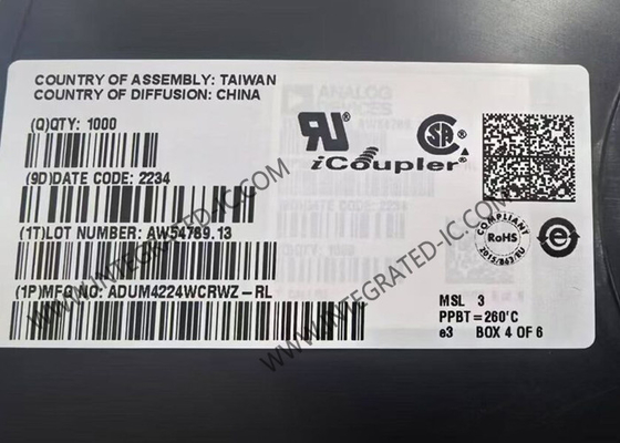 ADUM4224WCRWZ Integrated Circuit Chip 5kVrms Απομονωμένοι οδηγοί πύλης μισής γέφυρας