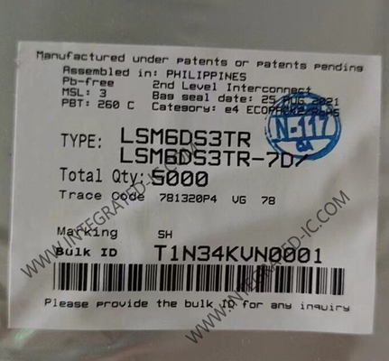 Εισήκτης IC LSM6DS3TR 1.25mA 6 άξονων iNEMO μονάδα μέτρησης αδράνειας LGA-14L πακέτο