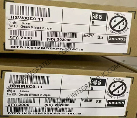 MT61K512M32KPA-14C:B Μνήμη IC Chip GDDR6 SGRAM Μνήμη 16Gbit Δυναμική μνήμη τυχαίας πρόσβασης