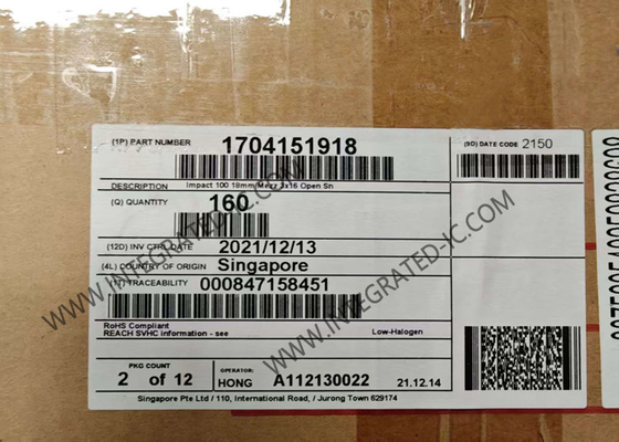 1704151918 Συνδετήρες Συνδετήρες Backplane 144POS Μεταβλητές συνδετήρες υψηλής ταχύτητας