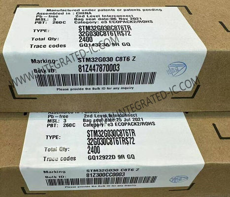 STM32G030C8T6TR Μικροελεγκτής MCU 64MHz 32-bit μονοπυρηνικό MCU LQFP-48 Ενσωματωμένο MCU