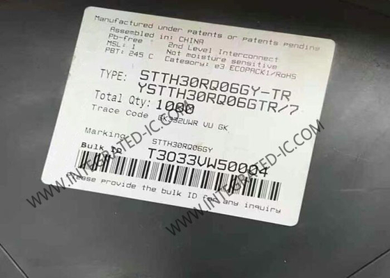 STTH30RQ06GY Τσιπ ολοκληρωμένου κυκλώματος 600V Ultra Fast Recovery Rectifiers D2PAK-3