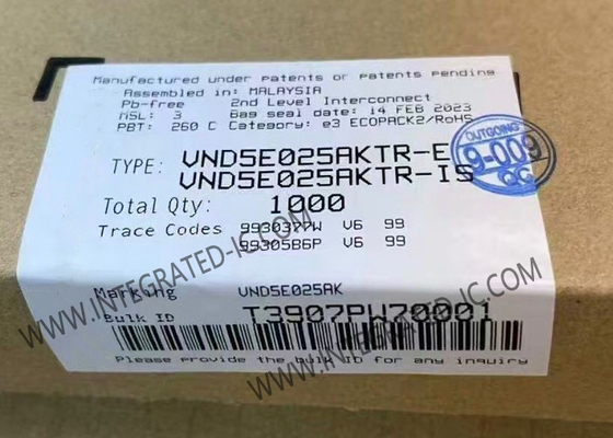 Συμπληρωμένο κύκλωμα VND5E025AKTR-E Διπλό κανάλι MOSFET Gate Drivers PowerSSO-24