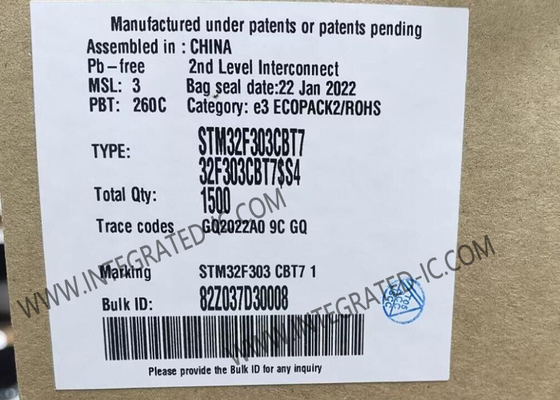 Μικροελεγκτής MCU STM32F303CBT7 Μικροεξαρτήματα MCU με DSP και FPU