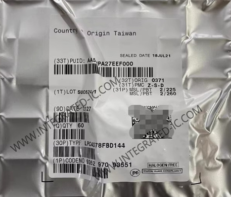 LPC4078FBD144 Μικροελεγκτής MCU 120MHz 32-bit Μικροελεγκτής IC LQFP144 Ενσωματωμένος MCU
