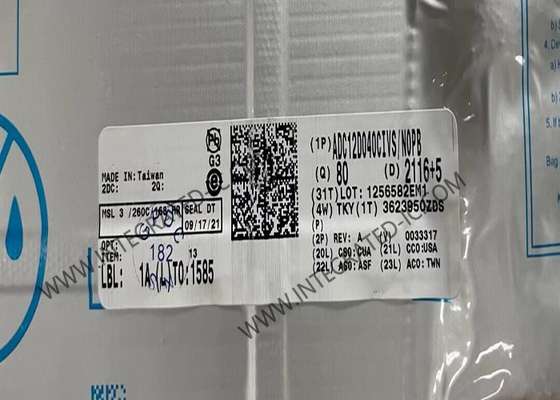 ADC12D040CIVS Τσιπ ολοκληρωμένου κυκλώματος 12-bit αναλογικός σε ψηφιακό μετατροπέα TQFP-64