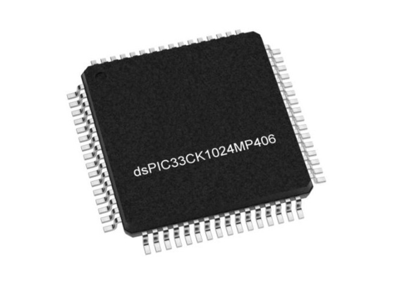 DSPIC33CK1024MP406-E/PT Μικροελεγκτής MCU Μονόπυρη ψηφιακή συσκευή ελέγχου σήματος TQFP-64