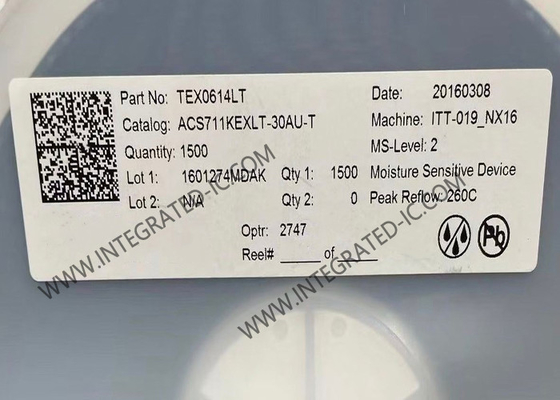Αισθητήρας ACS711KEXLT-30AU IC 30A Επιπτώσεις Hall Αισθητήρας γραμμικού ρεύματος QFN12
