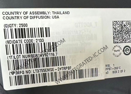 LT3755EMSE-2 Integrated Circuit Chip 4.5V έως 40V LED ελεγκτές MSOP-16 Packge