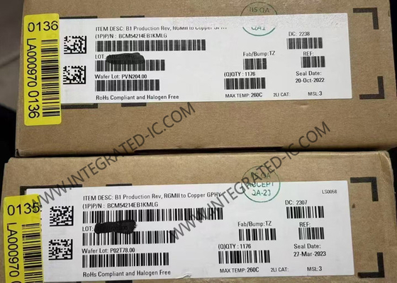 BCM54214EB1KMLG Ethernet IC Μία θύρα RGMII Gigabit Ethernet Transceiver QFN68