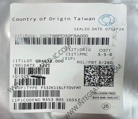 Μικροελεγκτής MCU FS32K116LFT0VFMT Μονόπυρη ARM Cortex-M0+ S32K Μικροελεγκτής IC