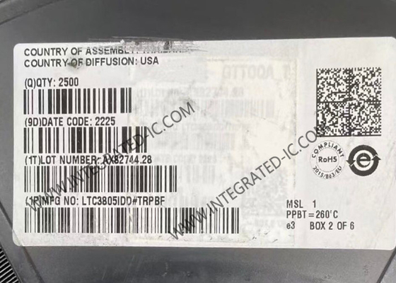 LTC3805IDD Integrated Circuit Chip Ρυθμίσιμη συχνότητα τρέχουσας λειτουργίας Flyback DC/DC ελεγκτής